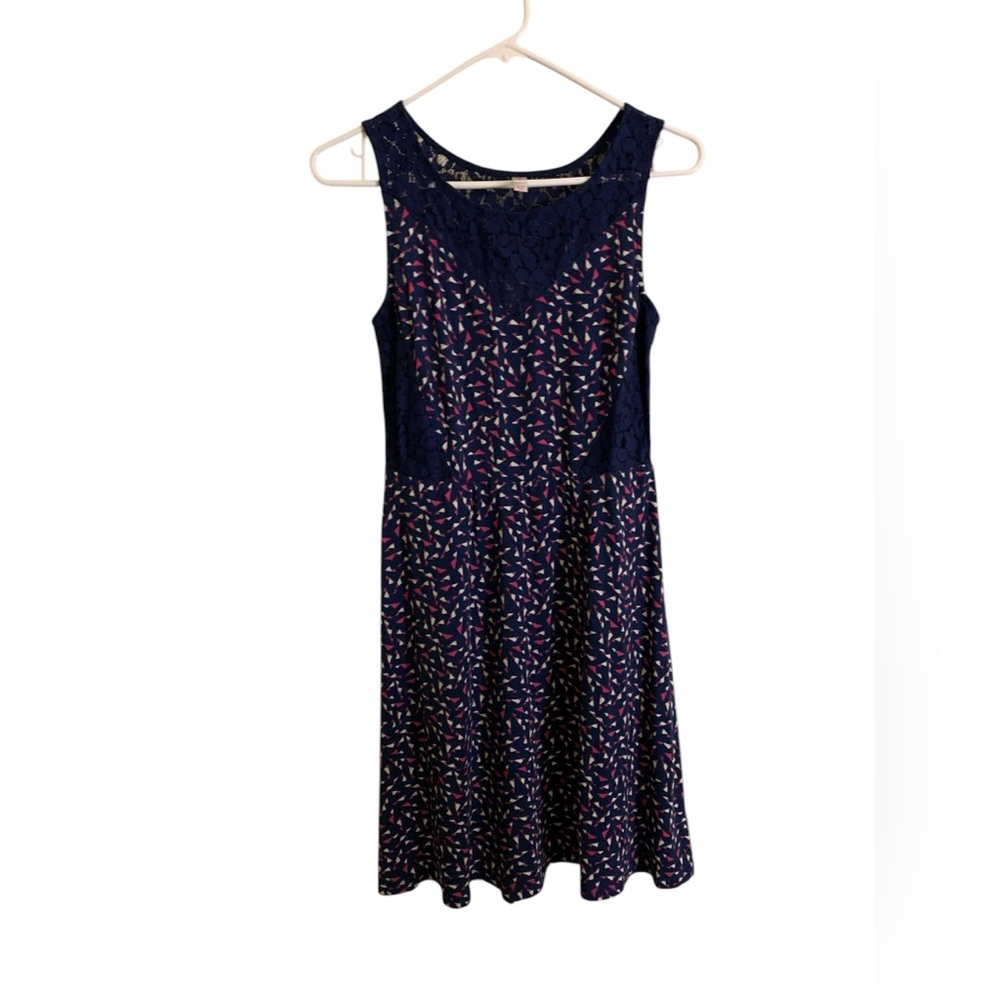 NWT Xhilaration Geometric Navy Print Dress